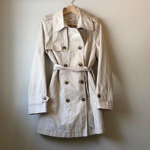 DKNY double breasted rain trench coat